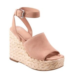 🌸MARC FISHER🌸 Nelly Ankle Strap Wedge Sandal In Light Natural Size: 11